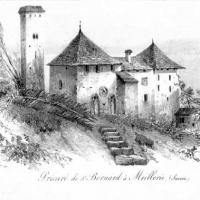 Prieuré au XVIII ème siècle vue face est
