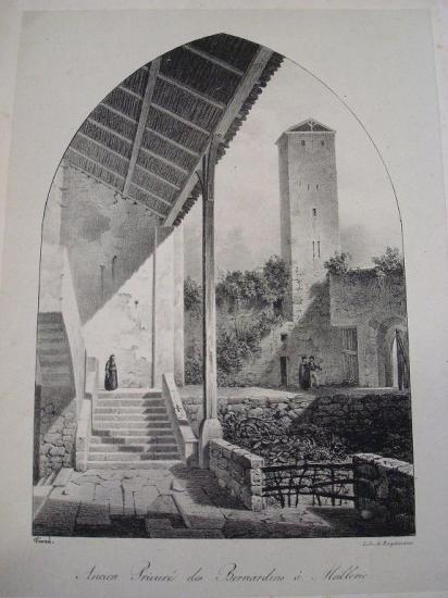 Le prieuré et sa tour fin XVIII ème