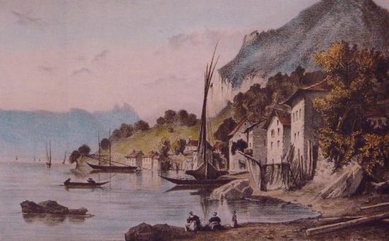 Meillerie et le lac au  début du XIX ème siècle