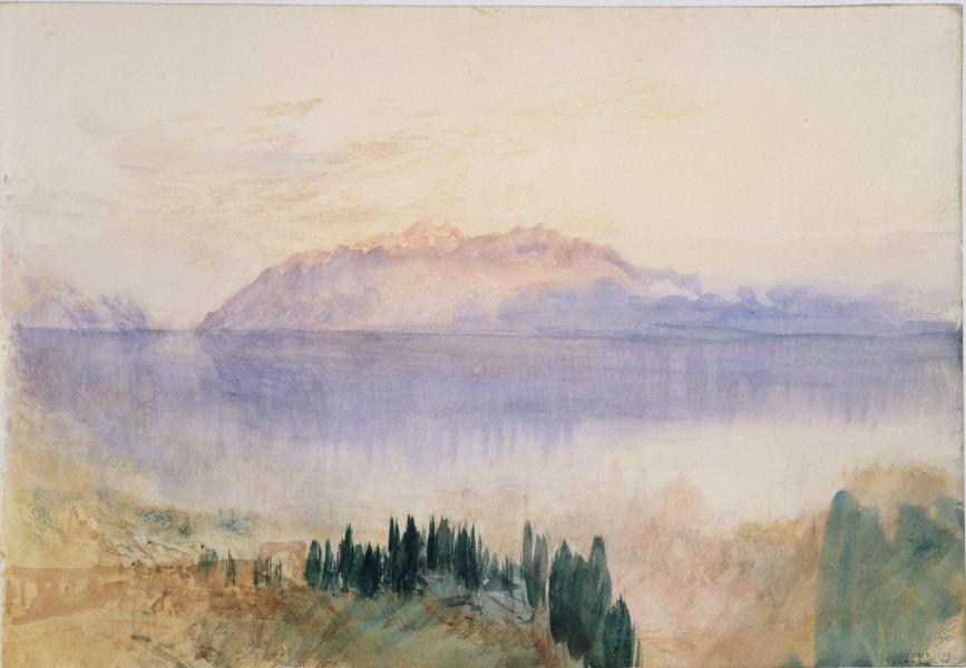 Lac leman avec meillerie en fond turner